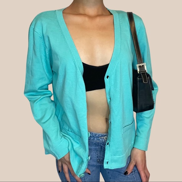 Turquoise cardigan - Picture 2 of 4